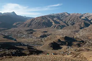 Ladakh Prints: View of the Dras valley from Manman top