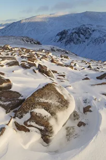 Images Dated 15th December 2011: View over Glen Avon to Beinn Mheadhoin in winter, Cairngorms National Park, Scotland
