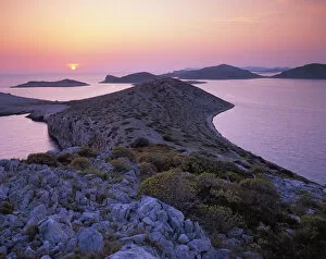 Images Dated 12th February 2010: View from Mana Island at sunset, Kornati National Park, Croatia, May 2009