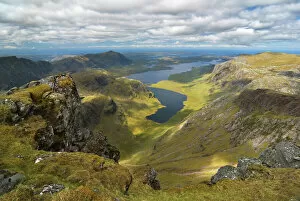 Mountain Gallery: View from A Mhaighdean overlooking Fionn Loch. Highlands, Highlands of Scotland