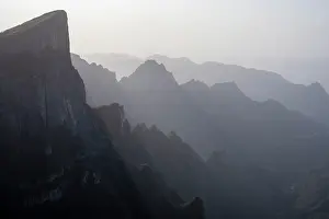 China Prints: View across mountains, Tianmen Mountain National Park