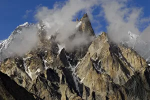 Mountains Collection: View of Trango Towers (6, 286m), Central Karakoram National Park, Pakistan, July 2007