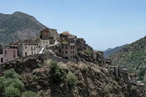 Italy Prints: Village of Roghudi Vecchio abandoned in the 1970's due to devastating flooding