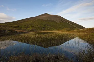 Wetlands Prints: Vindbelgjarfjall with reflection in water, Myvatn, Thingeyjarsyslur, Iceland, June 2009