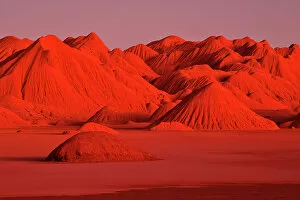 Mountain Gallery: Vivid sunset over mountains at Valle de la Luna near Cusi Cusi village, Jujuy, Argentina