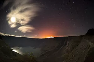 Volcan Chico eruption near the summit of Volcan La Cumbre, Fernandina Island, Galapagos