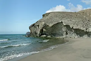 Almeria Prints: Volcanic breccia cliffs formed by ancient lava flows into the sea