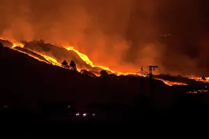 Volcano Prints: Volcanic eruption in the Cumbre Vieja ridge, La Palma, Canary Islands. September, 2021