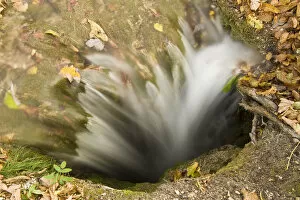 Images Dated 13th October 2008: Water disappearing underground, Ciginovac lake, Upper Lakes, Plitvice Lakes National Park