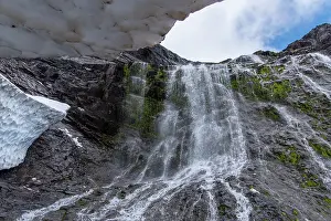 Chubut Prints: Waterfall and adjacent ice cave