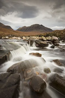 Waterfall in front of Beinn Dearg, Torridon Hills, Wester Ross, Scotland, UK, November Waterfall in front of Beinn Dearg, Torridon Hills, Wester Ross, Scotland, UK, November
