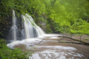 Waterfall, Fairy Glen RSPB reserve, Inverness-shire, Scotland, UK, May