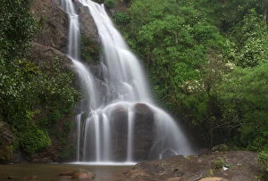 Yashpal Rathore Gallery: Waterfall during monsoon, Eravikulam National Park, Western Ghats UNESCO World Heritage Site