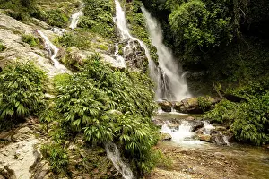 Colombia Prints: Waterfalls in a tributary of Buritaca river