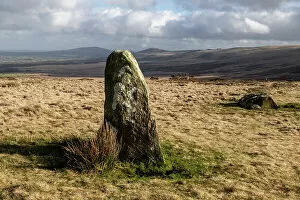 Ancient Gallery: Waun Mawn built c. 3400-3200 BC, featuring one of 4 remaining Neolithic standing stones belonging