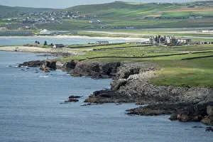 West coast view from Sumburgh Head Lighthouse Nature Reserve, Shetland, Scotland, UK. July, 2023
