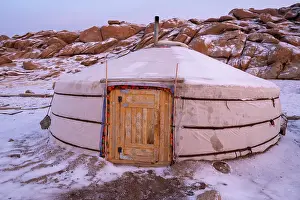 Travel Prints: Yurt / ger tent at the Mongolian nomad camp in the Margaz Mountains
